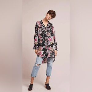 Preowned Anthropologie Maeva Autumnal Floral Tunic Size L